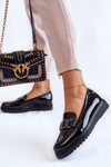 Лаковані мокасини на платформі чорного кольору Abisso 