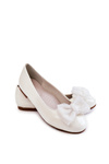 Дитячі лаковані балетки з бантом White Zolly