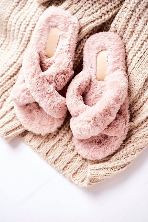 Жіночі пухнасті тапочки світло-коричневі Cosy Time