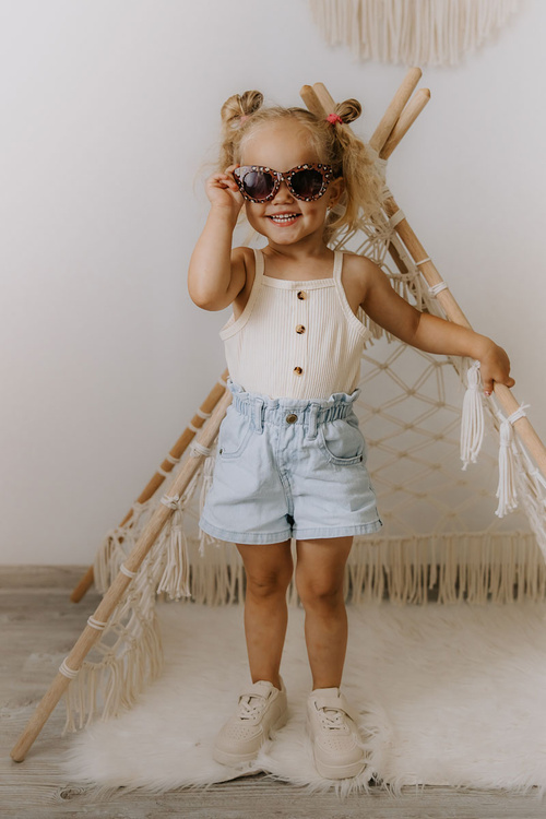 Дитяче спортивне взуття на липучці бежеве Elike