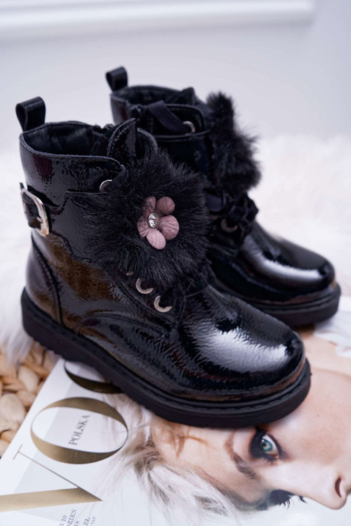 Дитячі чорні шкіряні черевики Joney