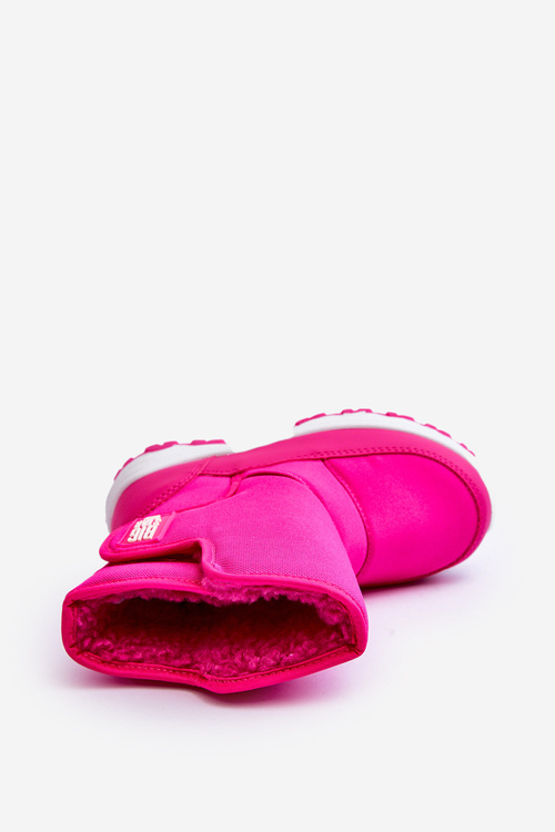 Дитячі зимові черевики на флісовій підкладці зі шнурівкою Рожева велика зірка MM374121