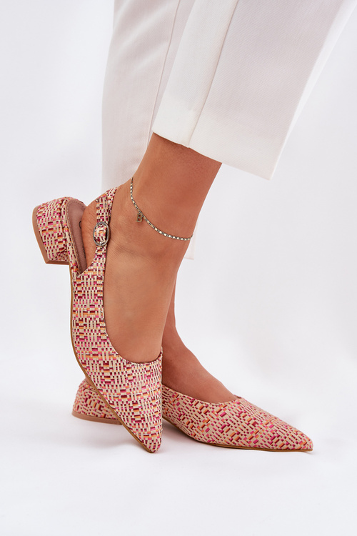 Плетені Жіночі Сандалі На Ніжному Каблуці Багатоколірні Jorela