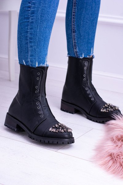 Ботильйони Carrie Zirconia Чорні жіночі чоботи Carrie
