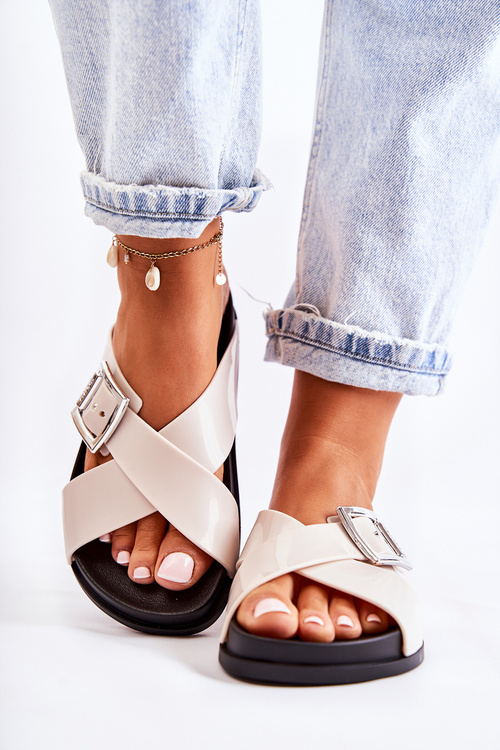 Жіночі гумові тапочки ZAXY JJ285057 Білі