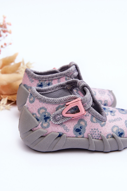 Блискуче взуття Papcie Befado 110P474 сіро-рожевий