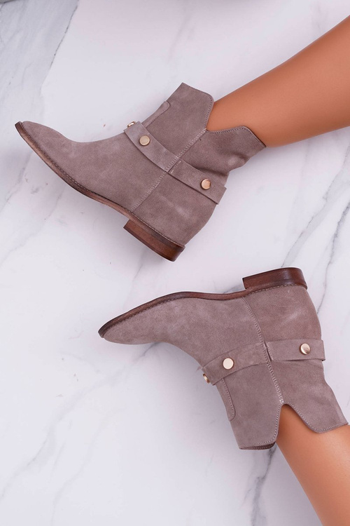 Жіночі черевики на плоскій підошві Laura Messi 1890 Leather Suede Beige Darmah