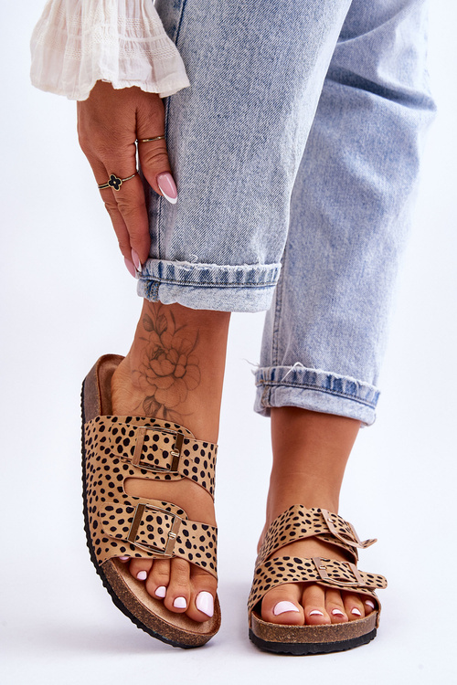 Жіночі сліпони Leopard Beige and Black Destino 