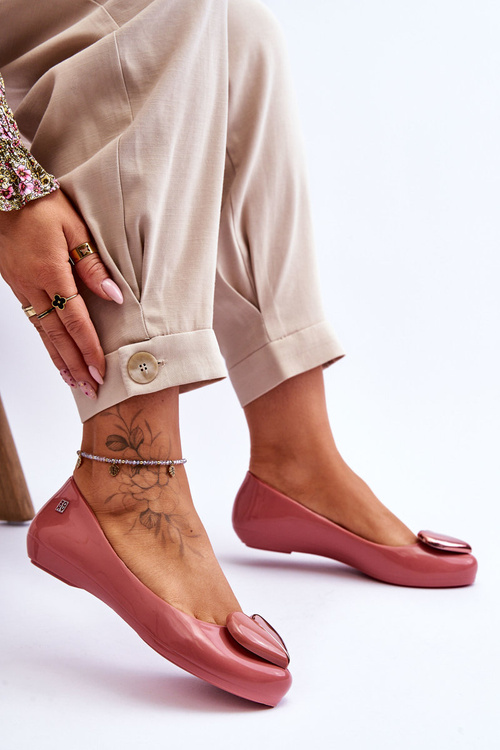 ZAXY Жіночі балетки з сердечком LL285028 Рожеві