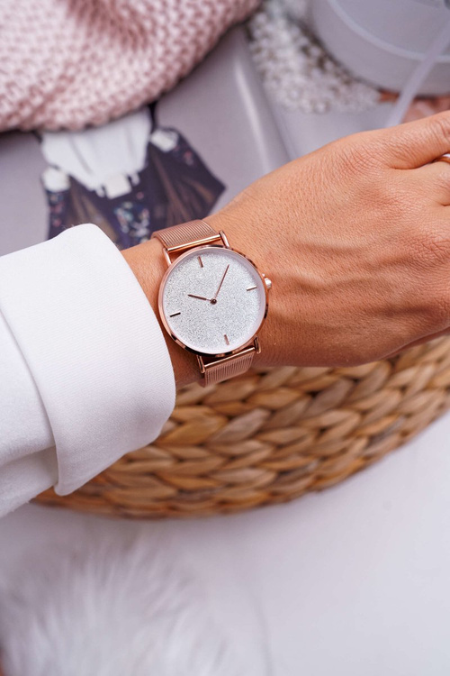 Жіночий годинник Michael John Pink Gold Brocade Asquere