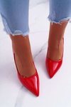 Жіночі червоні туфлі на шпильці Yanna