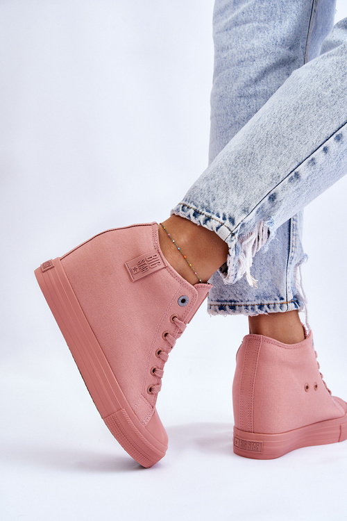 Високі кросівки Hidden Wedge Big Star LL274036 Рожеві