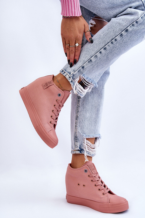 Високі кросівки Hidden Wedge Big Star LL274036 Рожеві