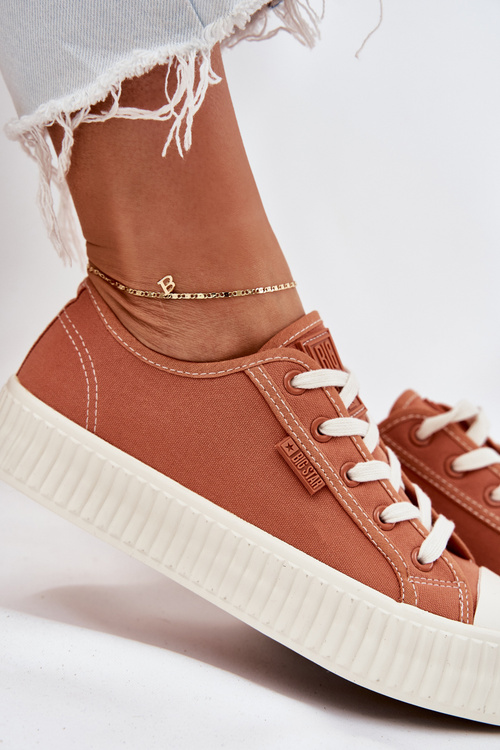 Жіночі текстильні кросівки на платформі Big Star RR274778 Помаранчеві