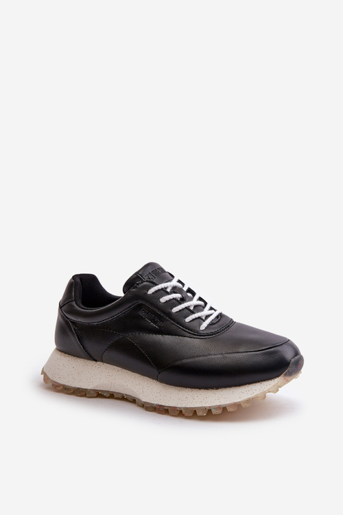 Жіночі кросівки Спортивне взуття з еко шкіри Big Star OO274024 Hi-Poly System Black