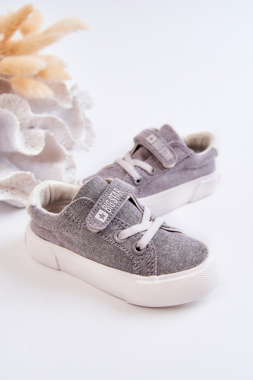 Кросівки дитячі низькі на липучці BIG STAR JJ374107 Сірі