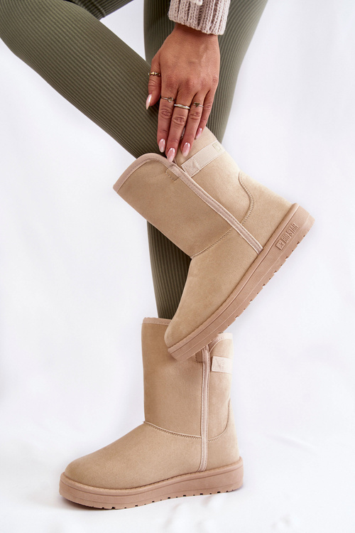 Жіночі високі зимові черевики Big Star KK274617 Світло-бежевий