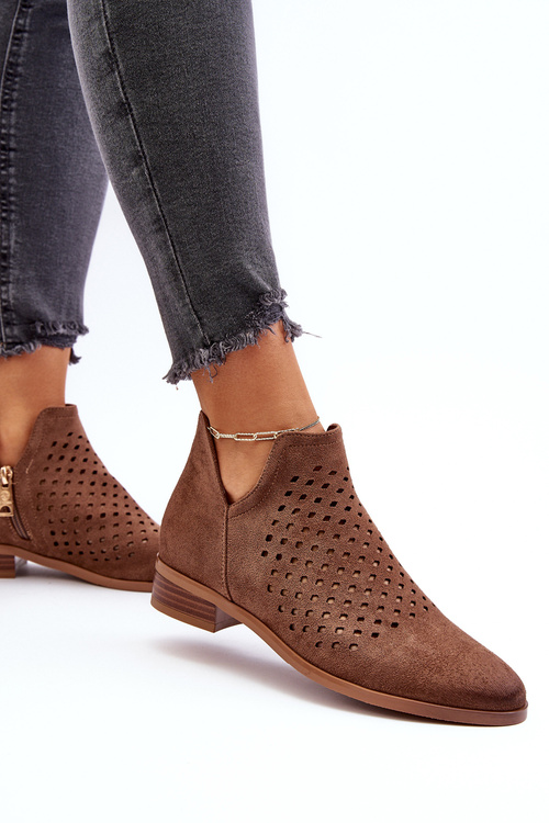 Жіночі замшеві чоботи на блискавці бежеві Belliano