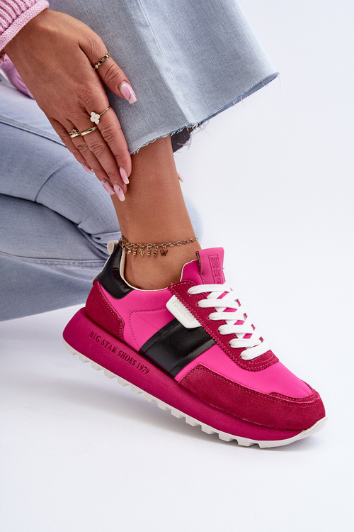 Жіночі кросівки на платформі Big Star NN274500 Memory Foam System Fuchsia