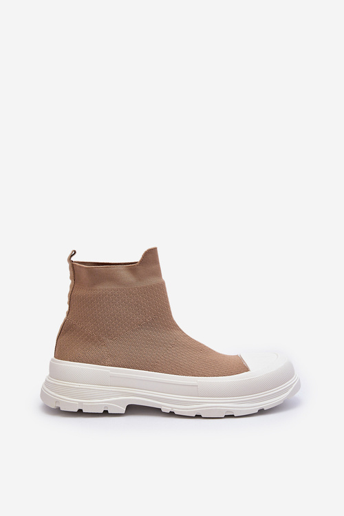 Жіночі чоботи-шкарпетки коричневого кольору Ilanae