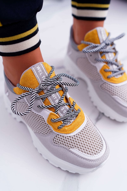 Спортивне жіноче взуття на високій підошві жовтого кольору Chillout