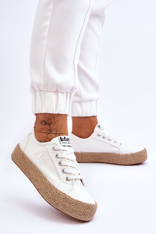 Модні плетені кросівки Lee Cooper LCW-23-31-1796L білі