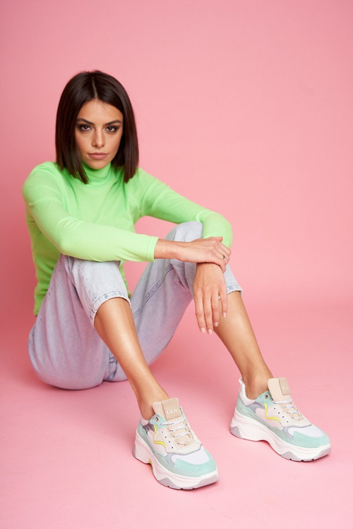 Жіноче спортивне шкіряне взуття GOE White Mint FF2N3011