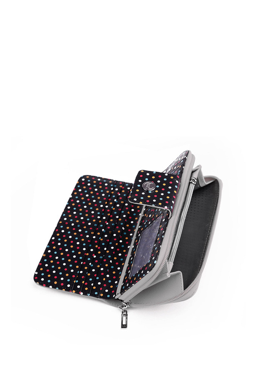 Великий жіночий гаманець на блискавці. Сіра мисливиця