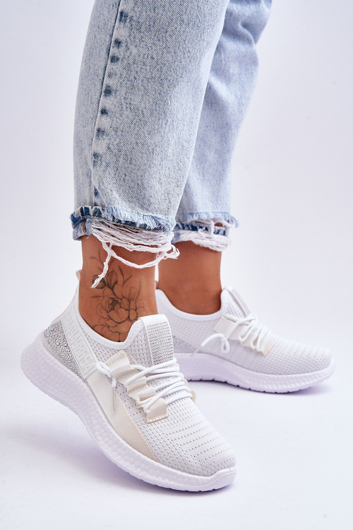 Жіноче спортивне взуття без шнурівки Біле Тримай мене!