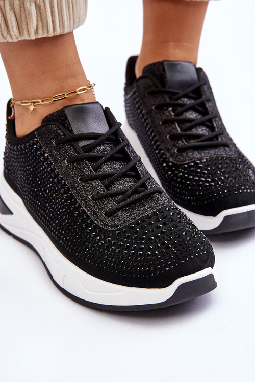 Жіночі кросівки з цирконами Чорний Raiden