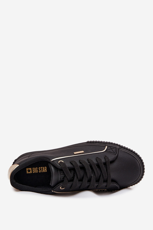 Жіночі Кросівки З Еко Шкіри Big Star SS274025 Чорно-Золоті