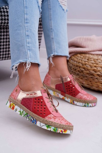 Жіночі шкіряні півчобітки Maciejka Coral 03339-18