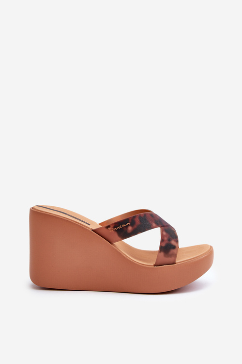 Жіночі босоніжки на танкетці 83520 Ipanema High Fashion Slide Fem Brown