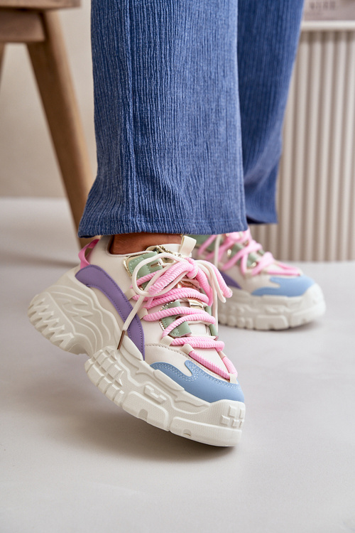 Жіночі кросівки на масивній підошві різнокольорові Nevela