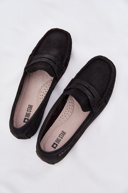 Замшеві мокасини для жінок Big Star RR274948 Чорні