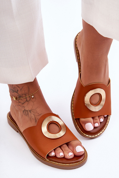 Жіночі сліпони з круглою прикрасою Camel Donatell