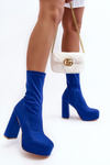 Жіночі чоботи на високих підборах із блакитною блискавкою Peculia