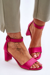 Жіночі босоніжки на каблуці фуксія Lexi