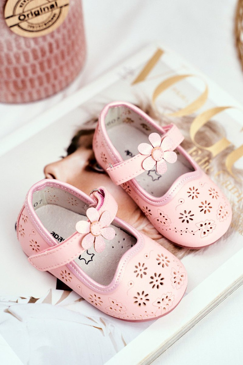 Дитячі балерини рожеві в квіточку