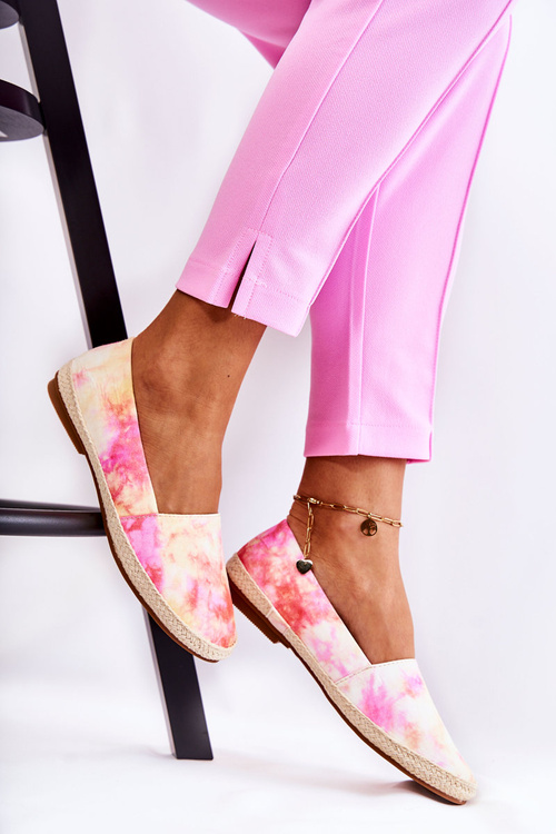 Жіночі сліпони еспадрільї рожево-жовті Santana