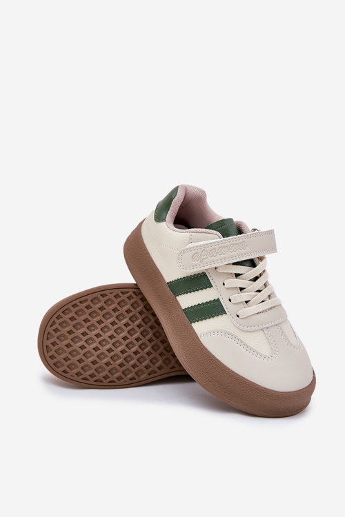 Дитячі Кросівки На Платформі Бежево-Зелені Sopiaella