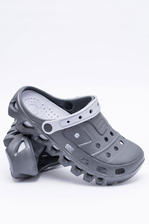 Темно-сірі чоловічі садові легкі шльопанці Kroks Eva