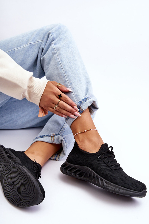 Жіночі тканинні кросівки сліпони чорні Venett