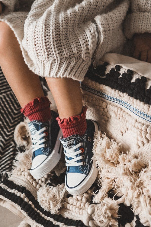 Дитячі класичні низькі кросівки BIG STAR HH374195 Темно-синій