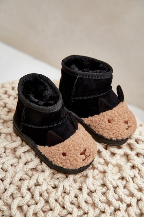 Утеплені дитячі снігові черевики Lamy чорні Esandira