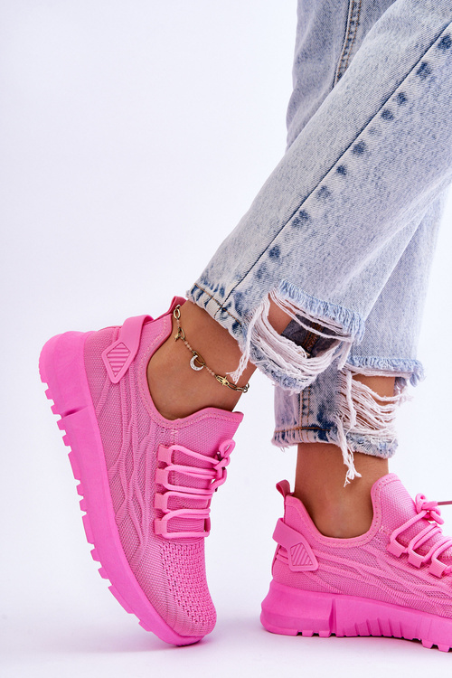 Жіноче спортивне взуття без шнурівки Кросівки рожеві Rosett