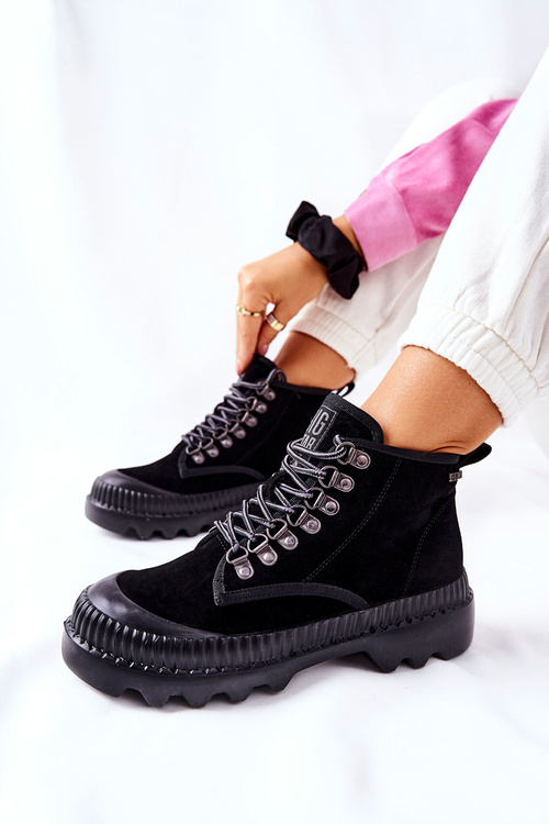 Шкіряні черевики Trapper Big Star II274363 Чорні