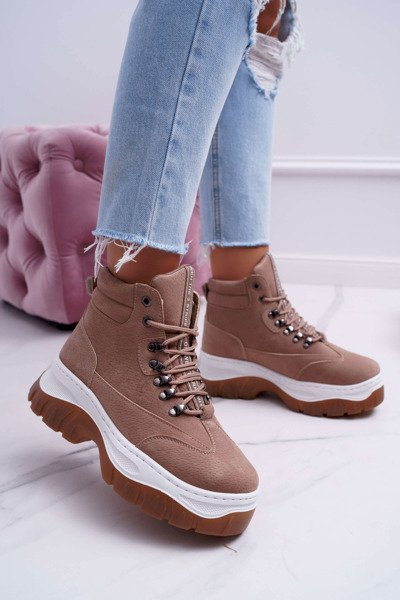 Жіноче трекінгове взуття Trappers Beige Greem