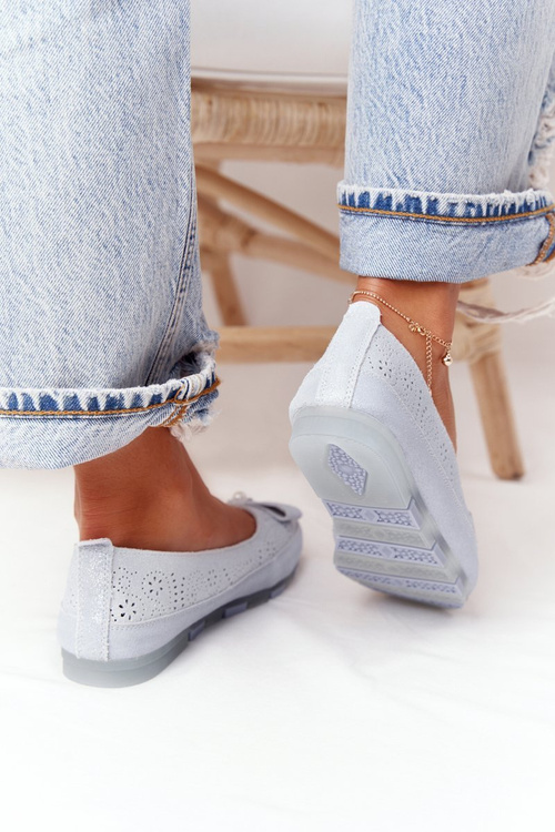 Жіночі шкіряні балетки RIO FLORE Eco-Friendly Light Blue
