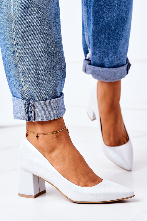 Атласні туфлі Lewski Shoes 2801 Silver